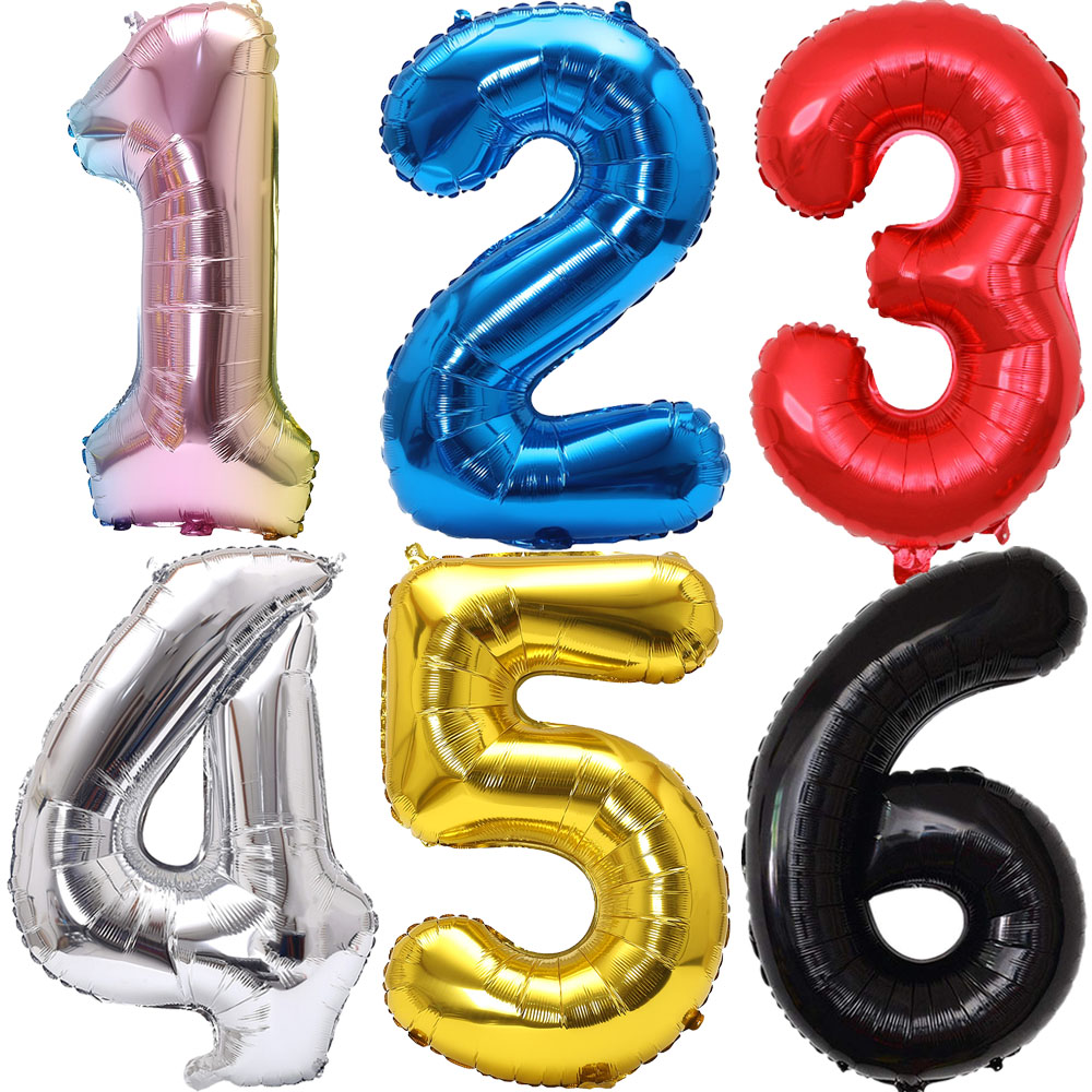 Balloon Pump Hand - 32 inch regenboog gradiënt nummer folie