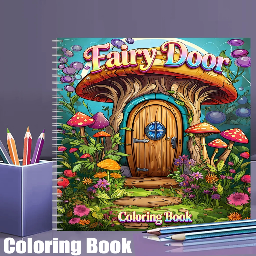 Supply Event - Kleurboek Fairy Door voor volwassenen, kleurboek,