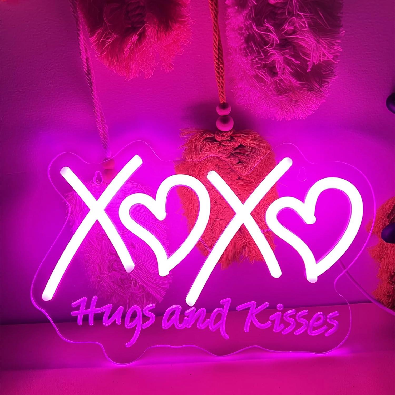 XOXO Neonbord met de tekst 'Hu - Neon Sign Party recensie en prijs