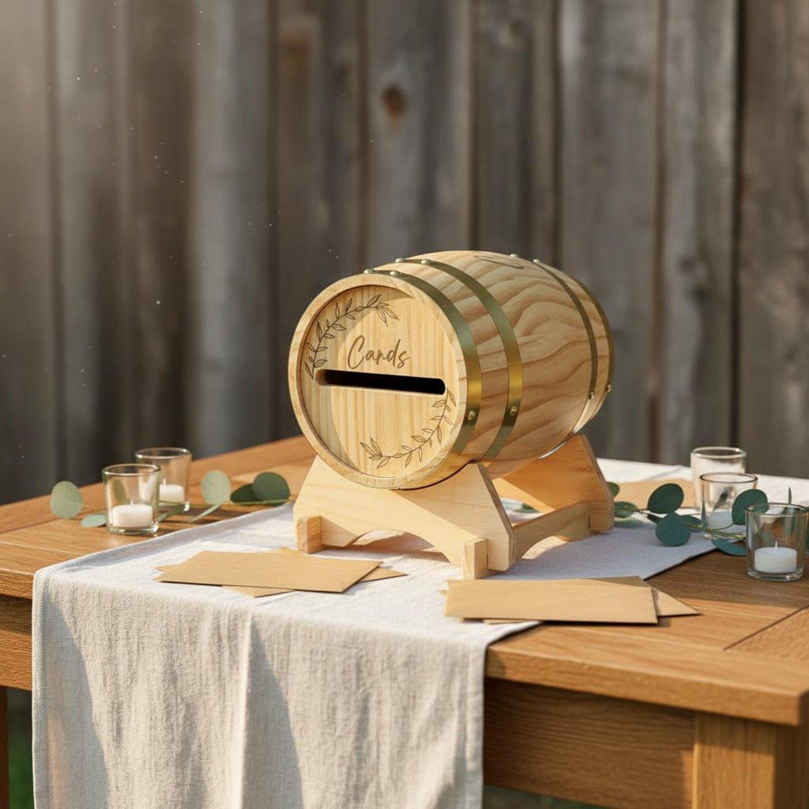 Grote houten kaartendoos met s - Event Party Box recensie en prijs