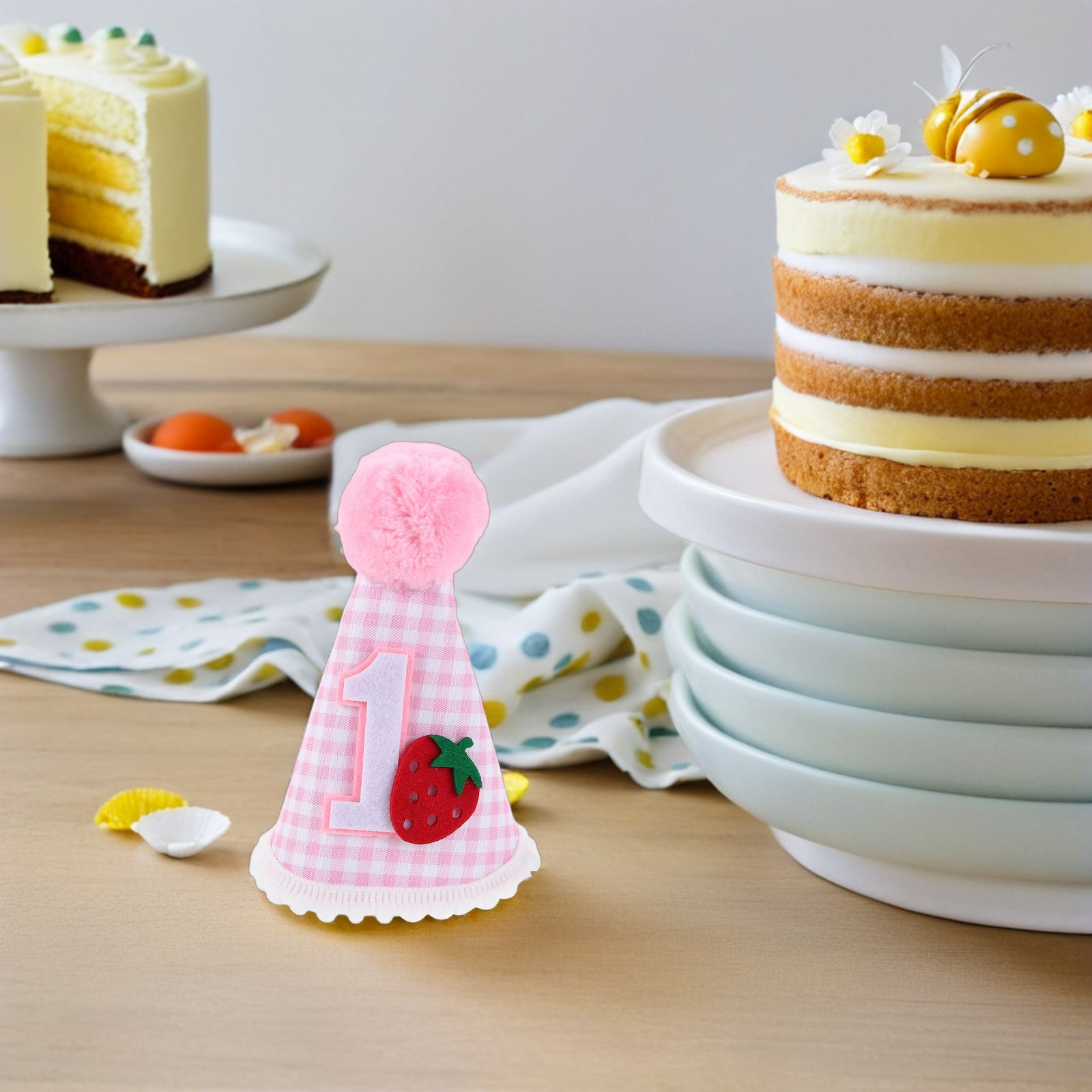 Aardbeienhoed voor de eerste v - Party Hat Cone recensie en prijs