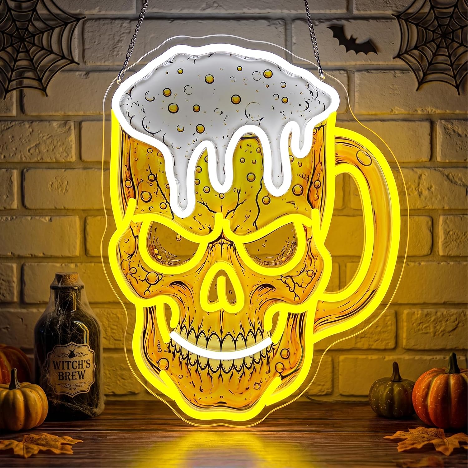 Schedelbier-neonreclame, USB L - Neon Sign Party recensie en prijs